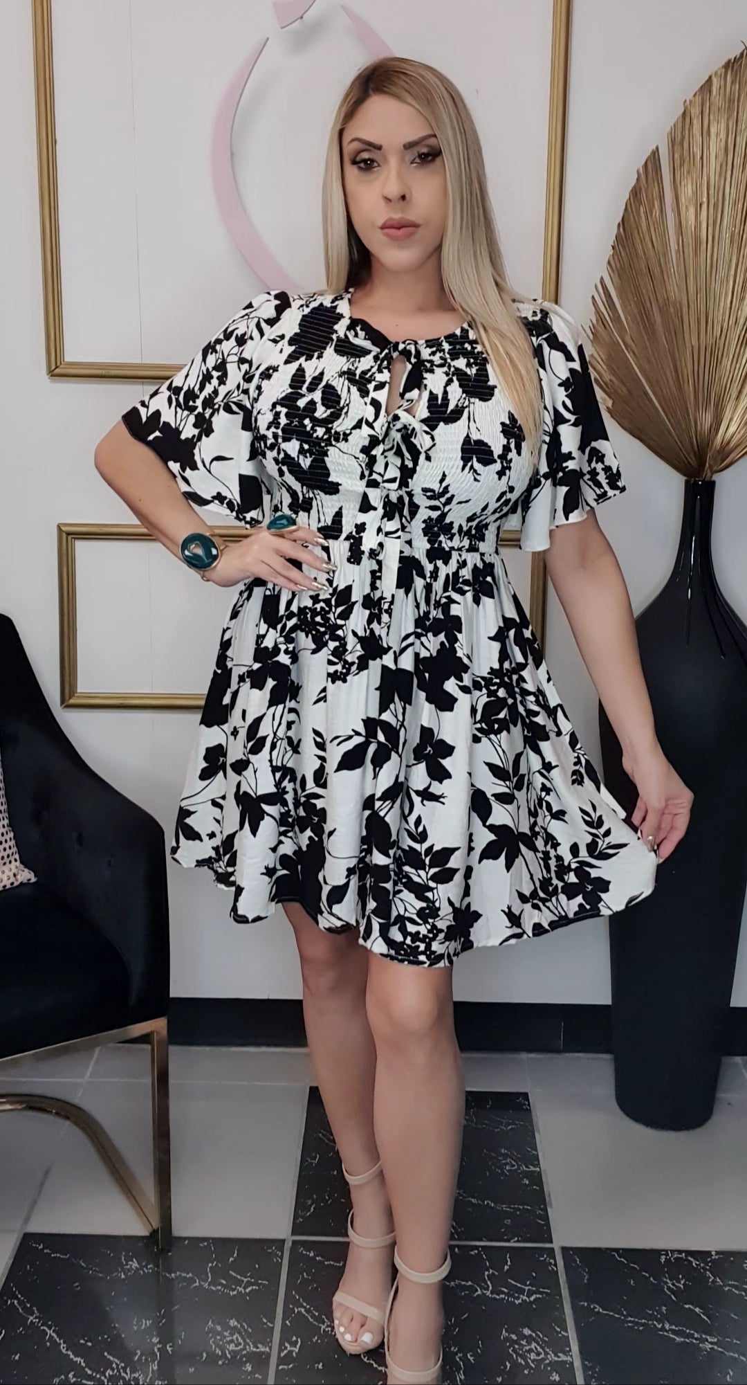Black Flowers Dress