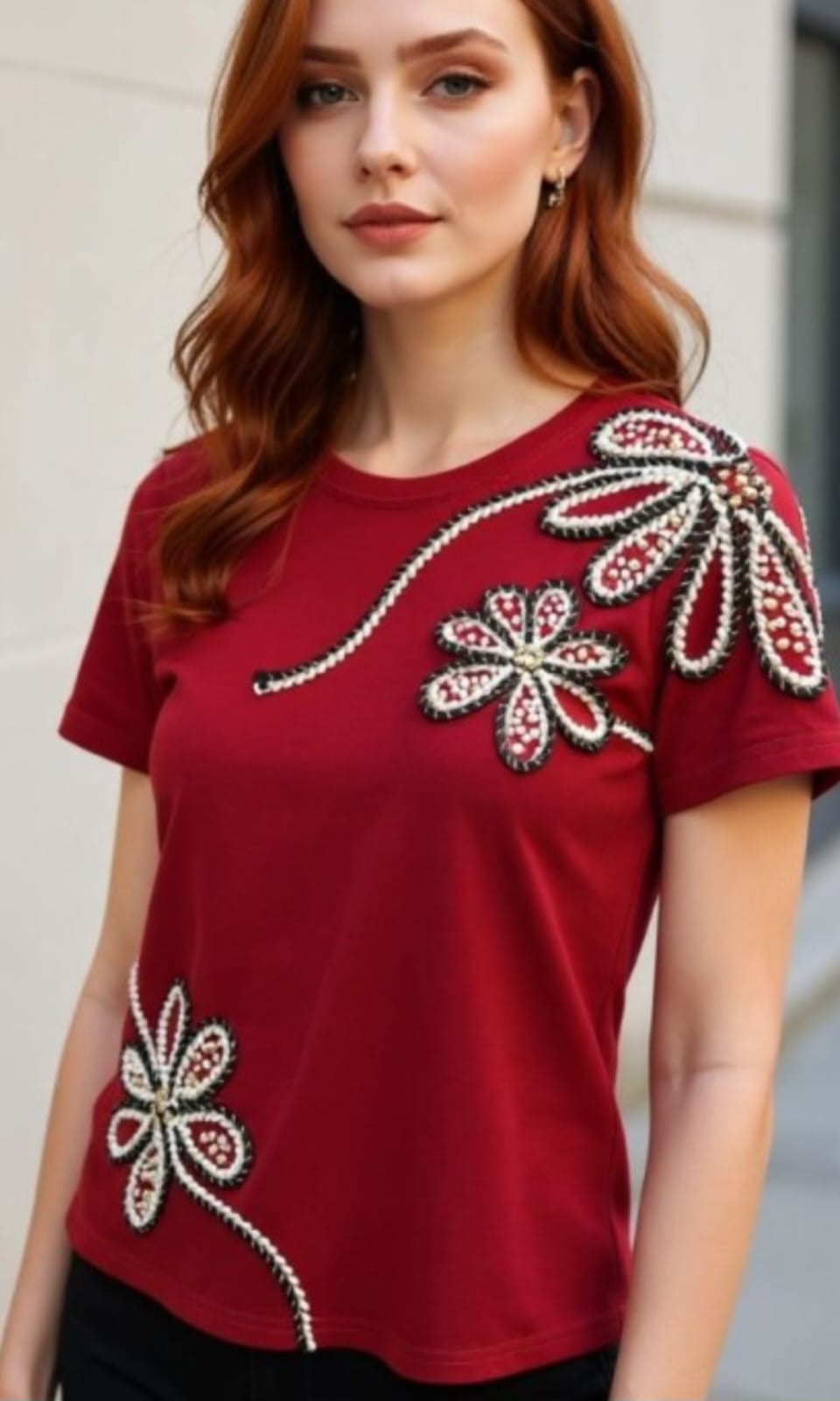 Flower Red Top