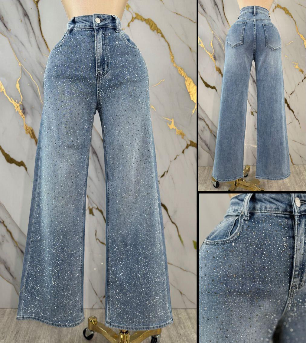 Rhinestones Jeans