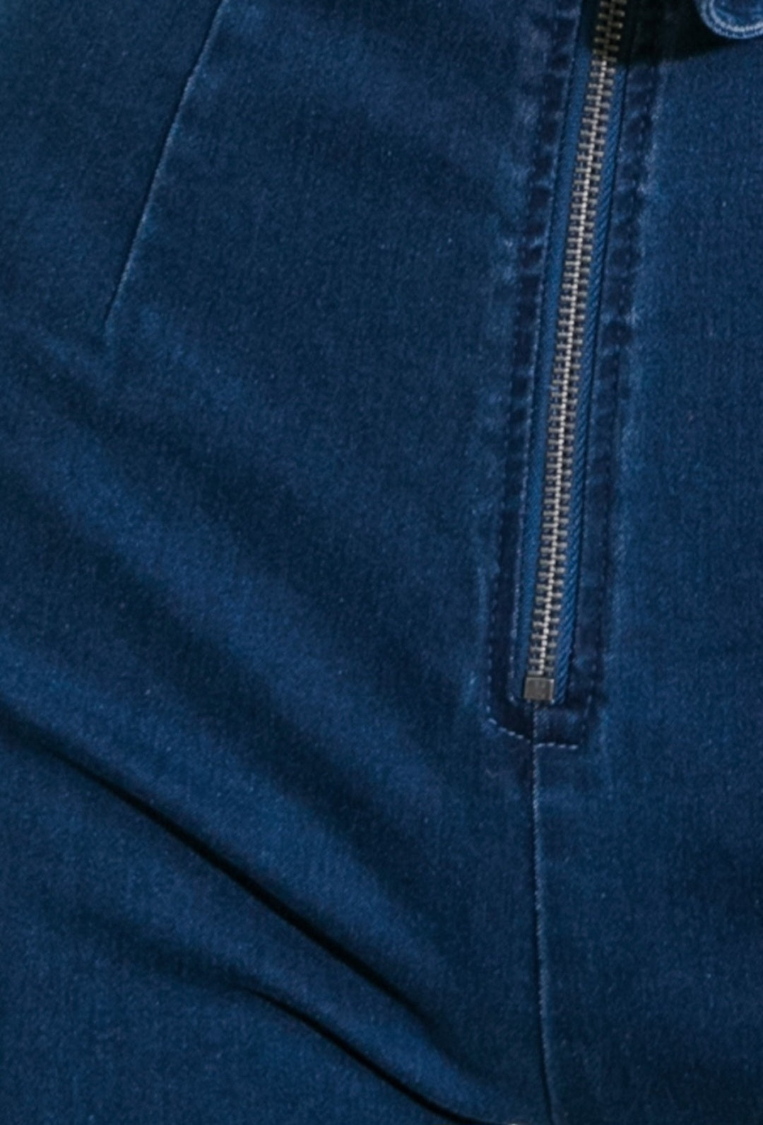 Denim Ruffle Jumpsuit