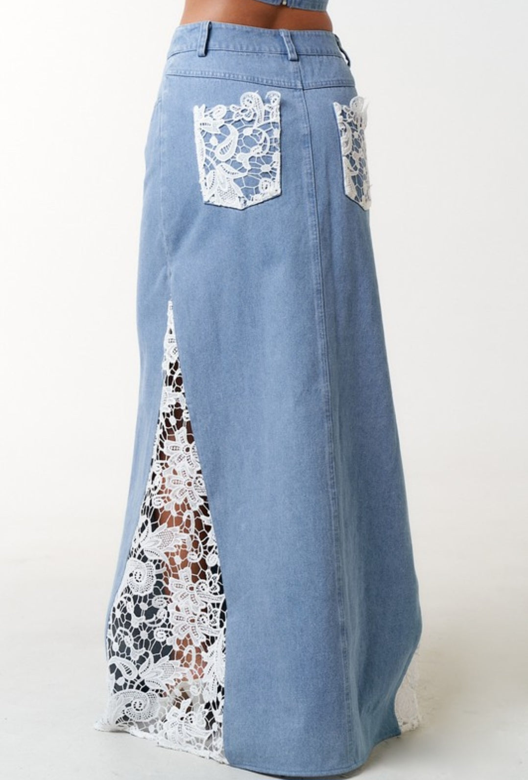 Denim Lace Skirt