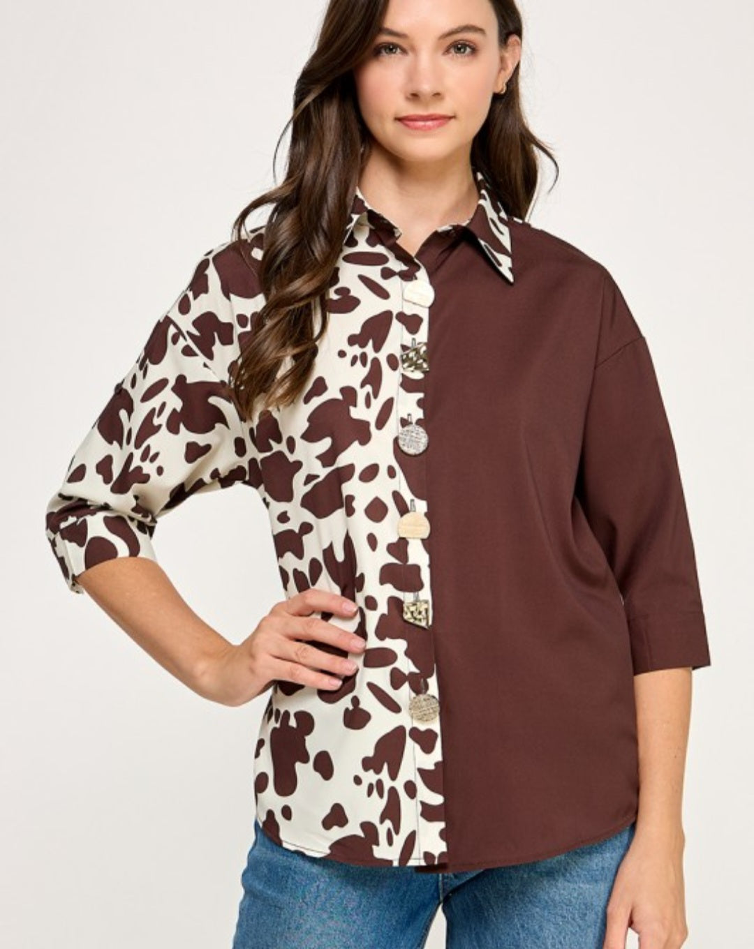 Cow Print Top