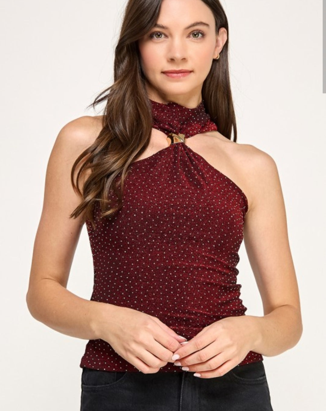 Burgundy Sparkle Top