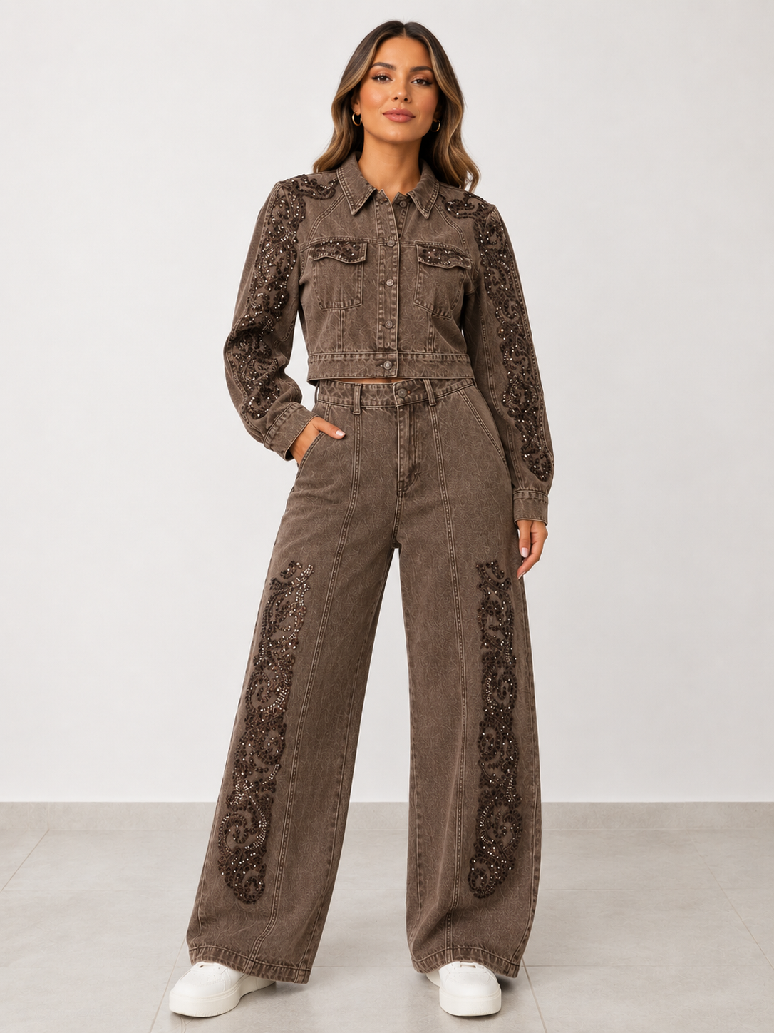 Espresso Denim Set