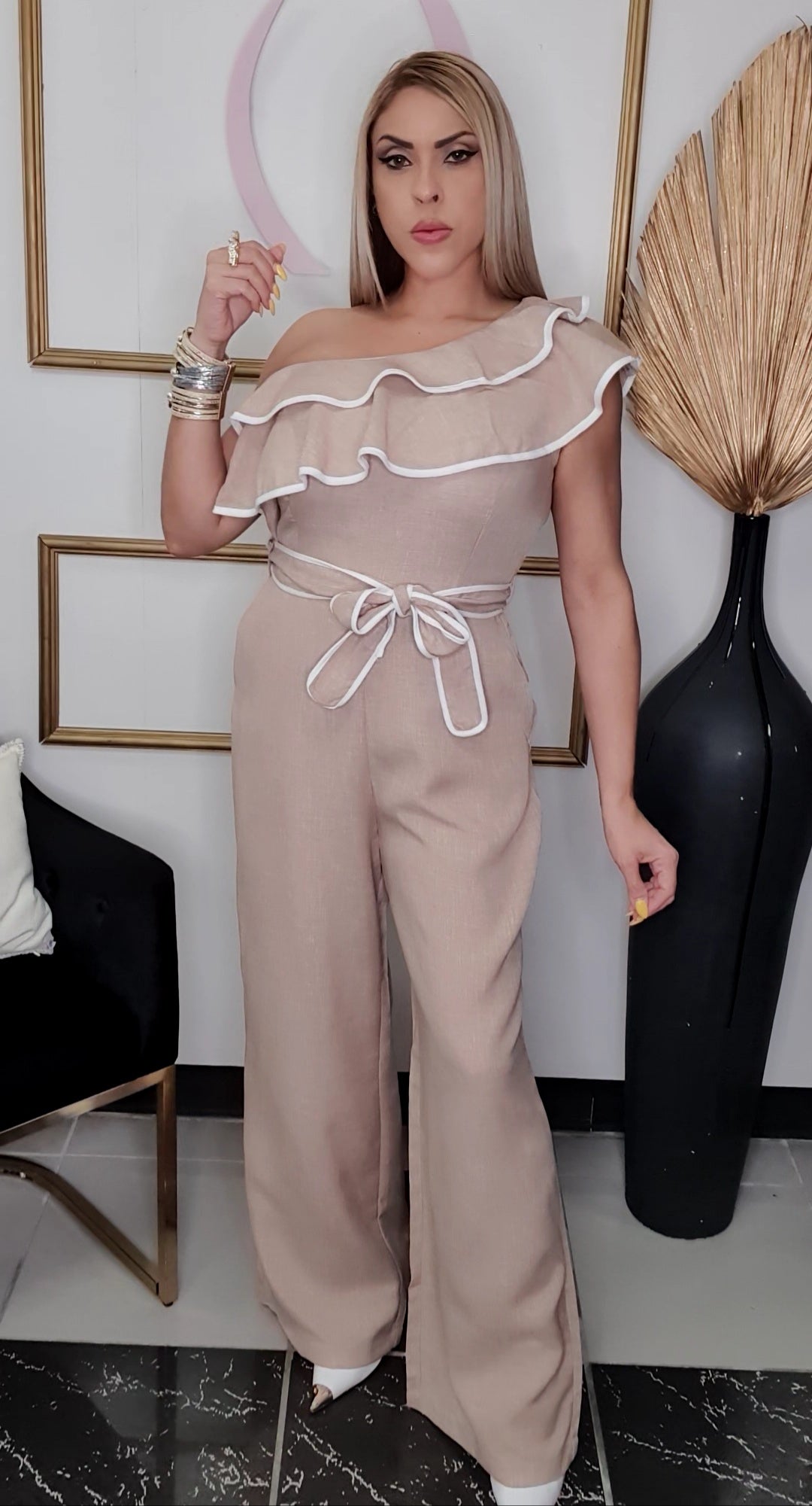 Elegance Beige Jumpsuit