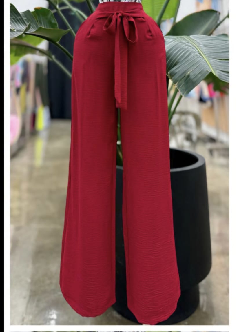 Burgundy Palazzo Pant