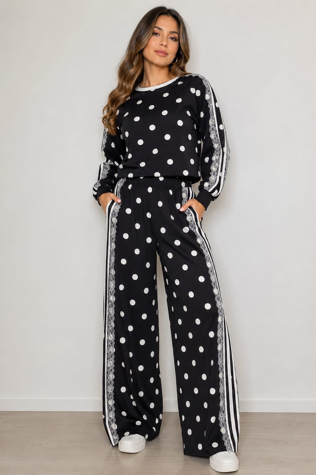 Black Polka Dot Set