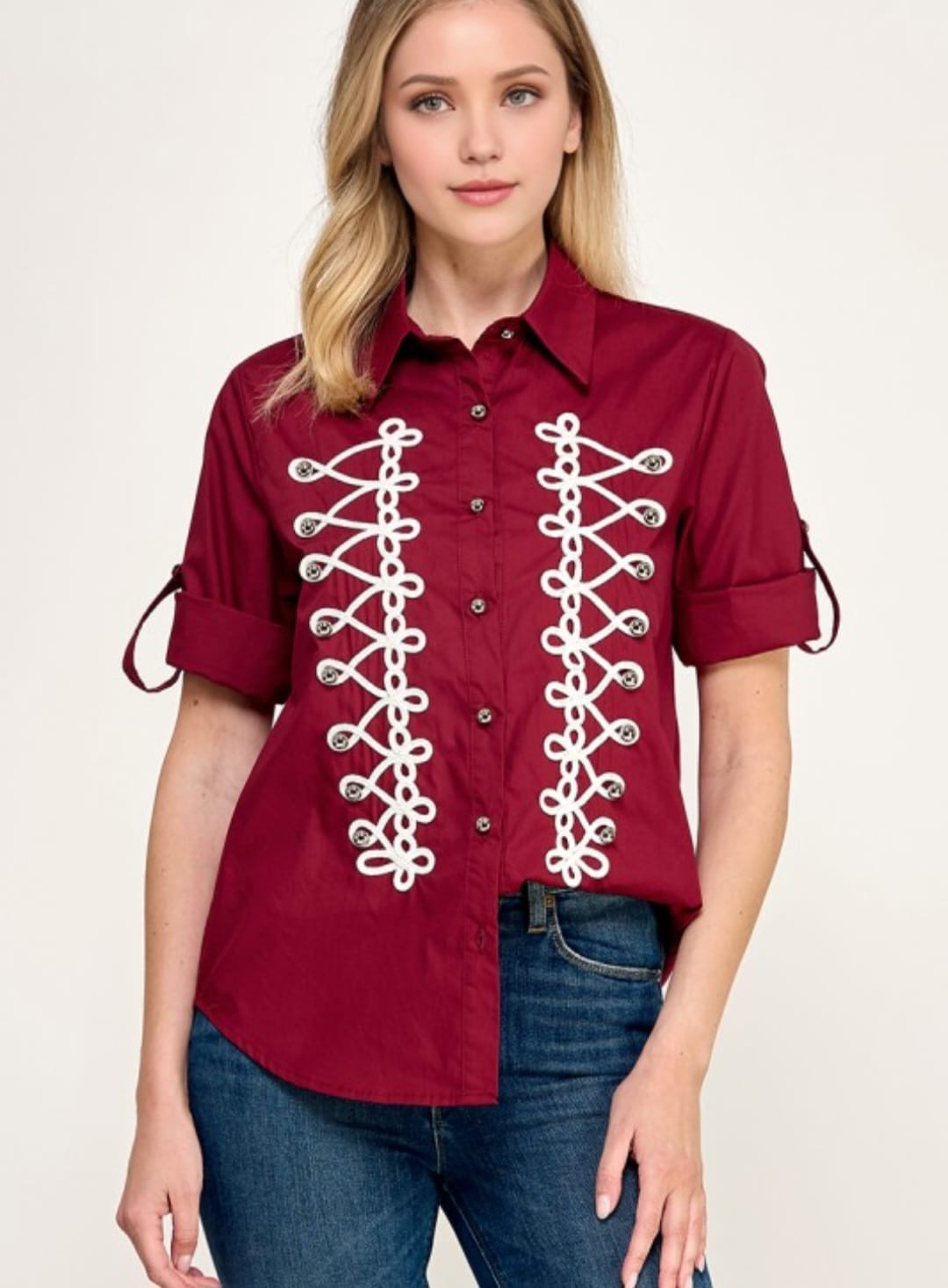 Burgundy Napoleón Top