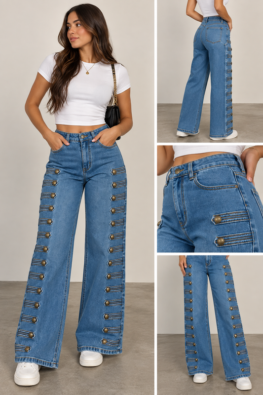 Victoria Button Jeans