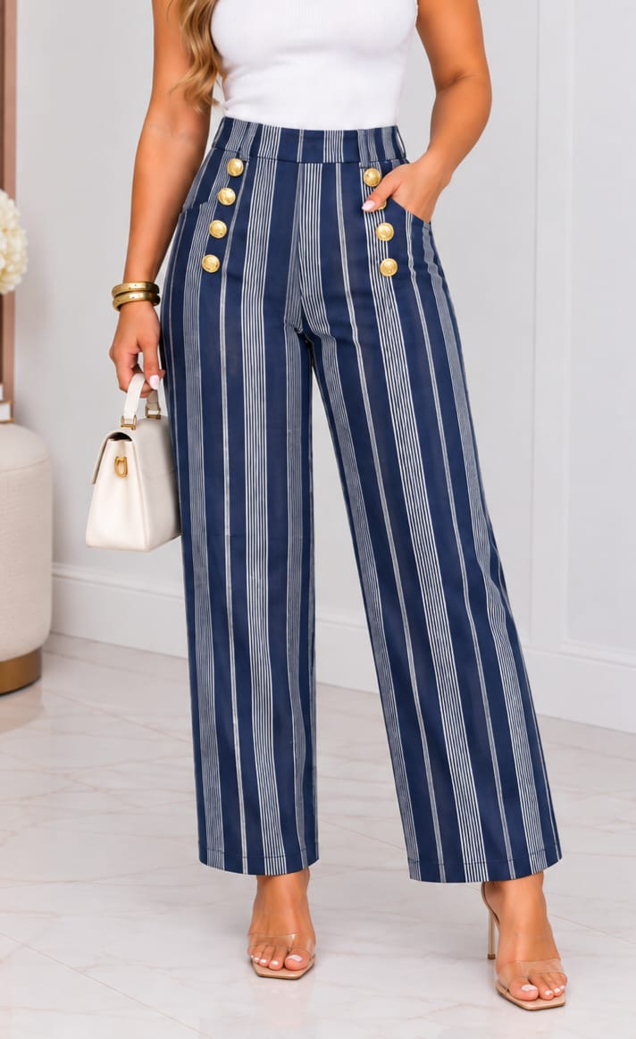 Blue Stripe Pant
