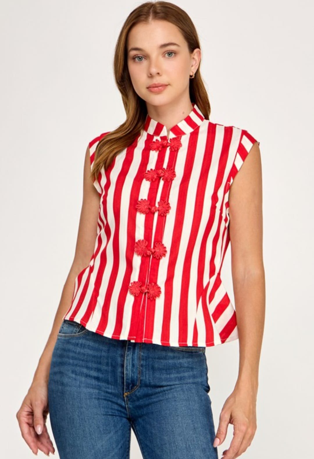 Red Stripe Top