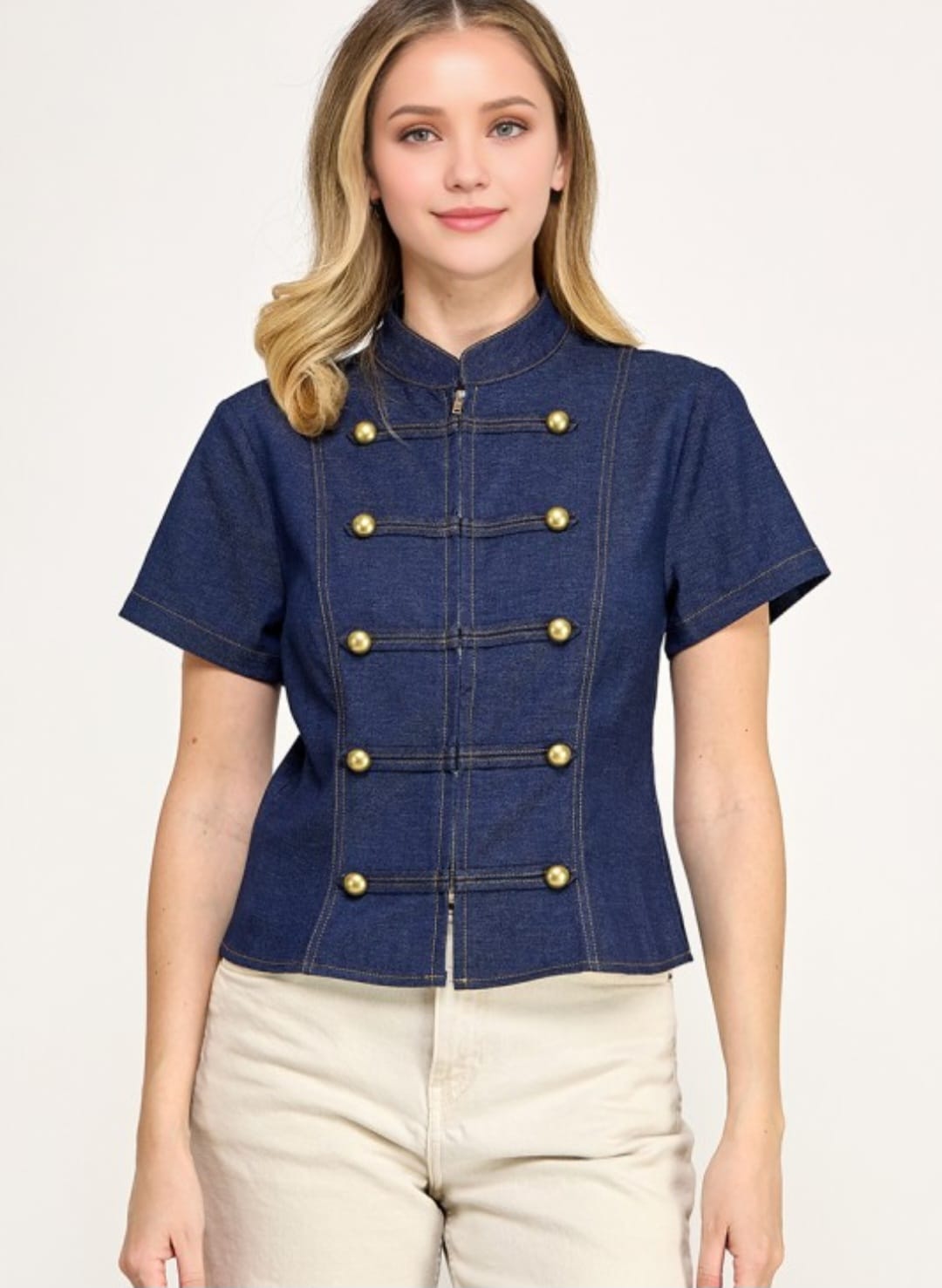 Charlotte Denim Top