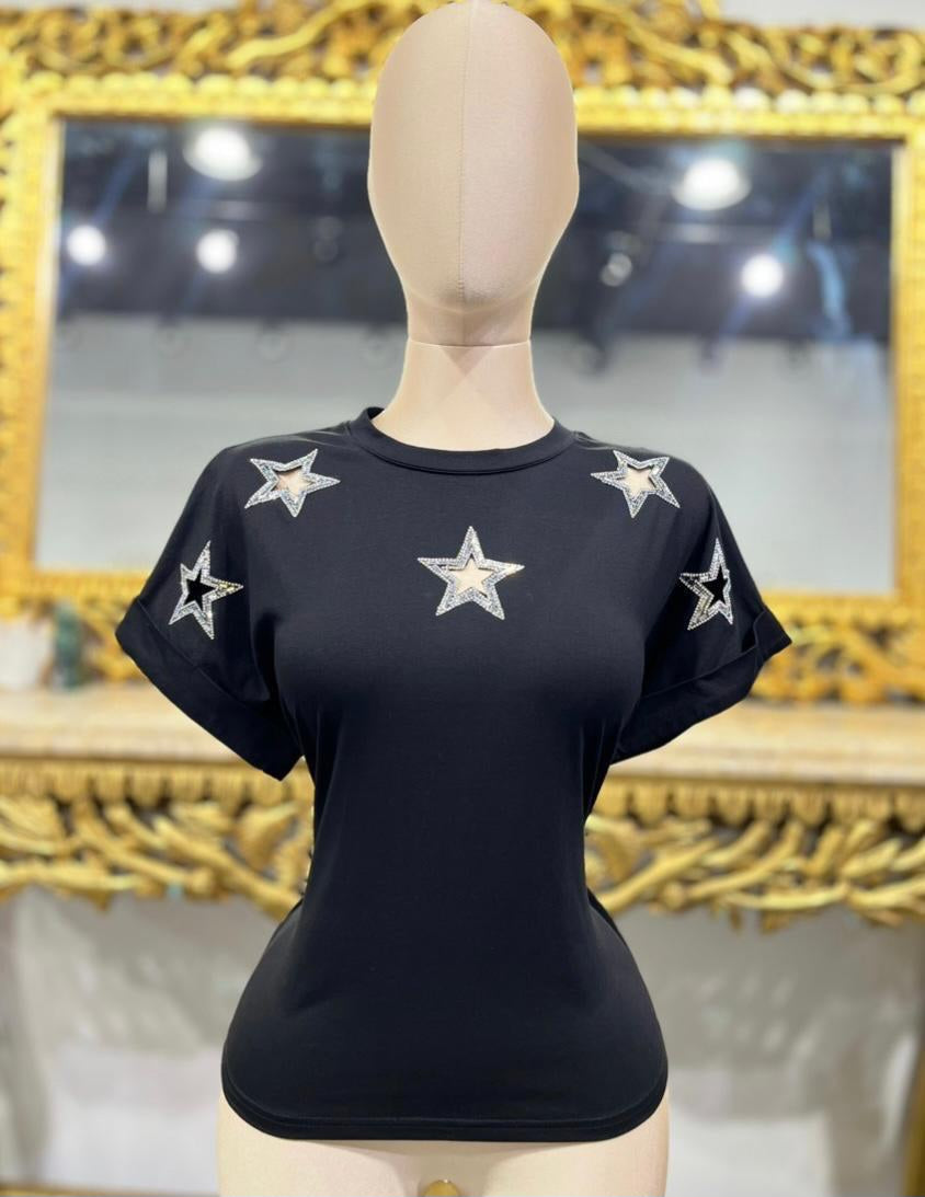 Rhinestones Stars Top