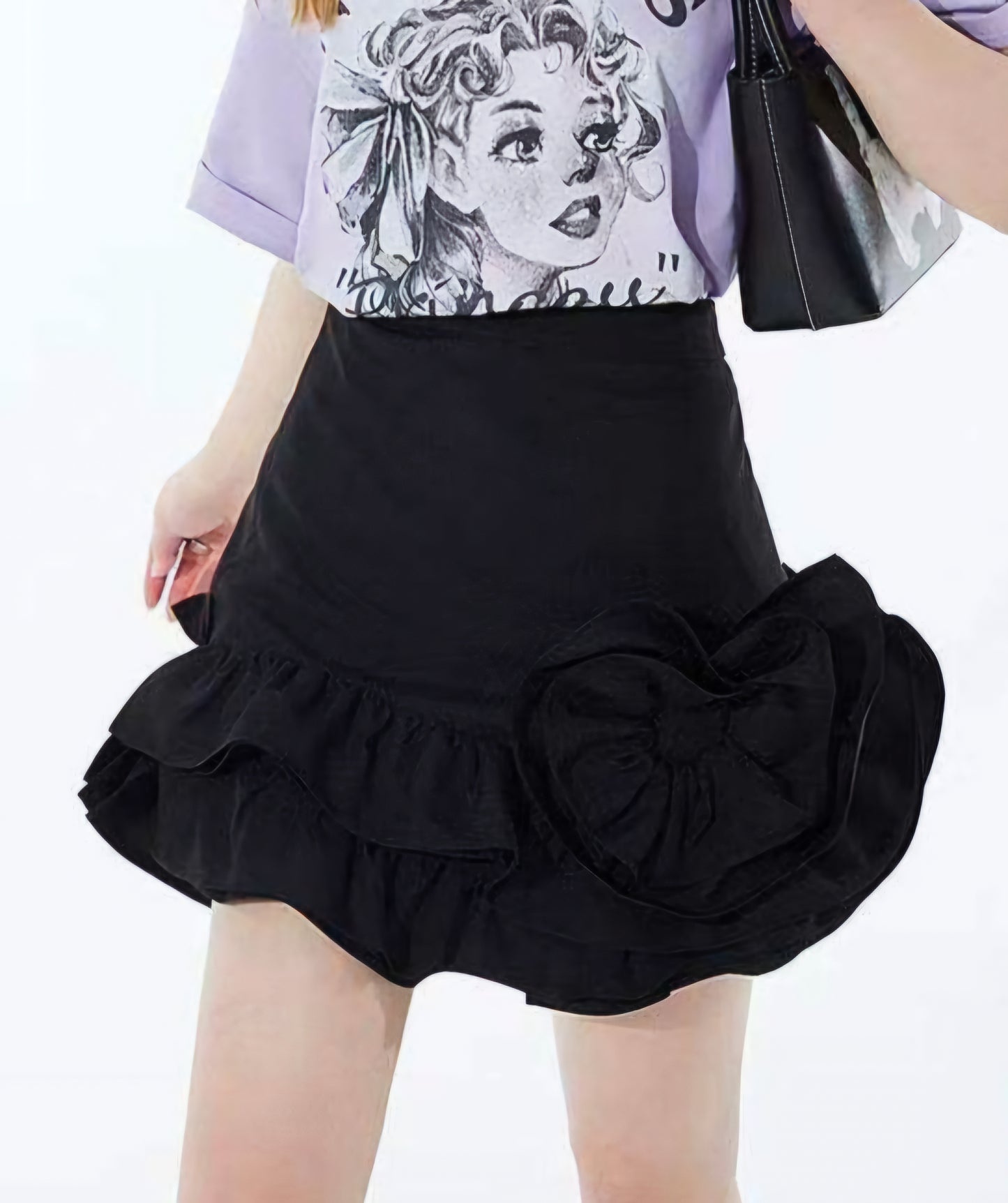 Black Flower Skirt