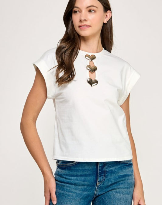 White Hearts Top