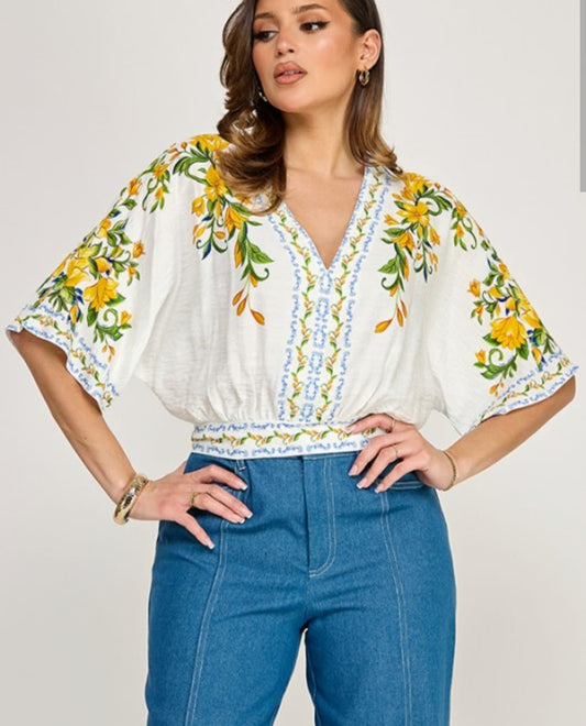 Yellow Flowers Top