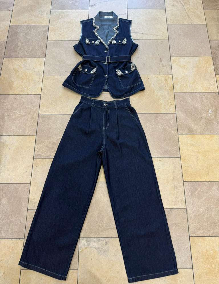 Navy Denim Set