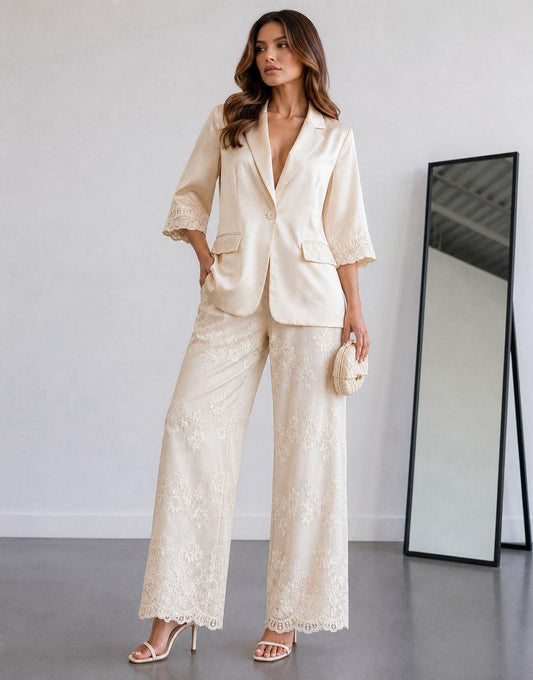 Beige Lace Set