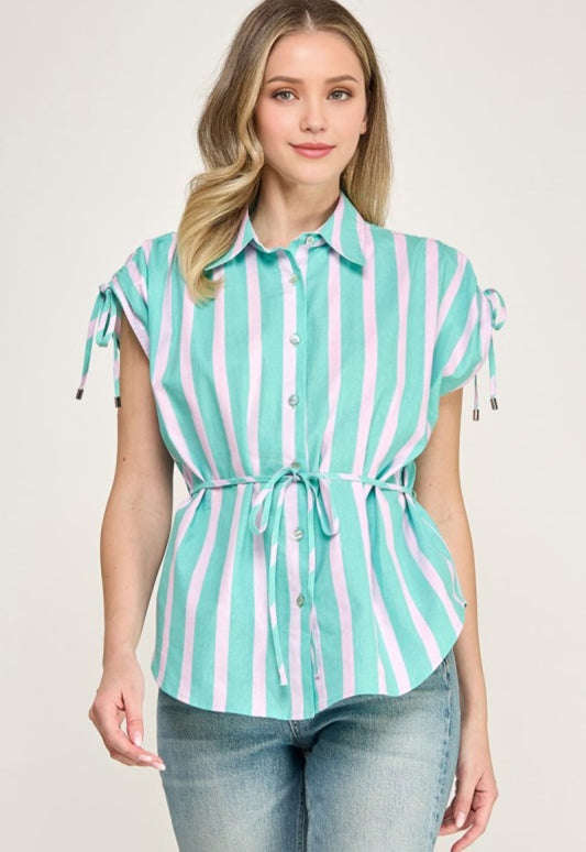 Green and Pink Top