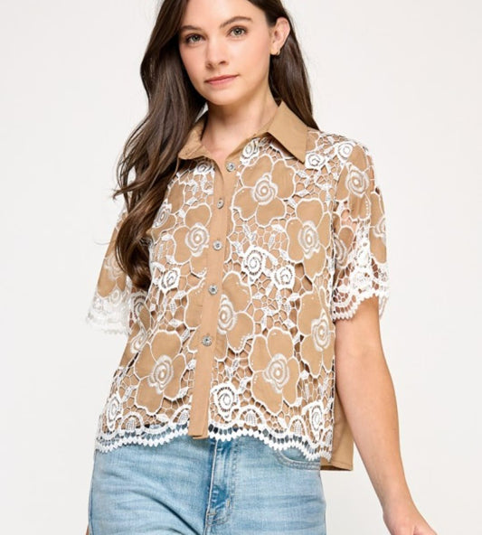 Flower Lace Top