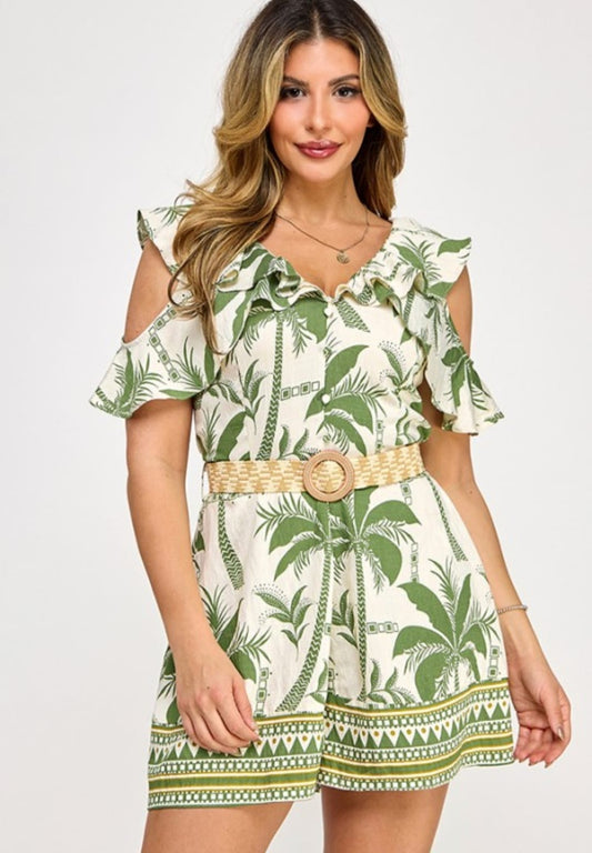 Beige & Green Rumper