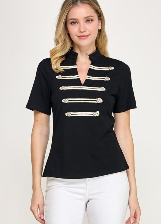 Black Napoleón Top