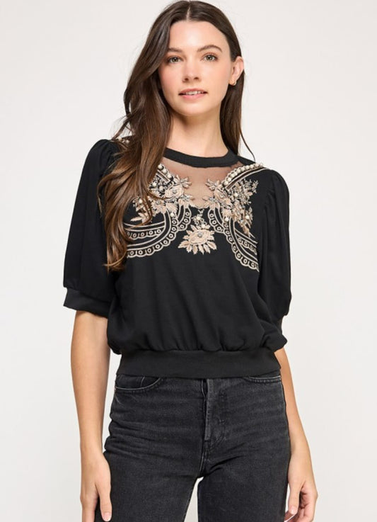 Black Perlas Top