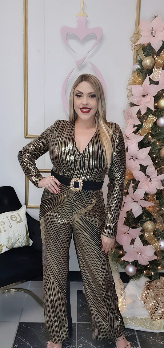 Gold Sequins Jumpsut