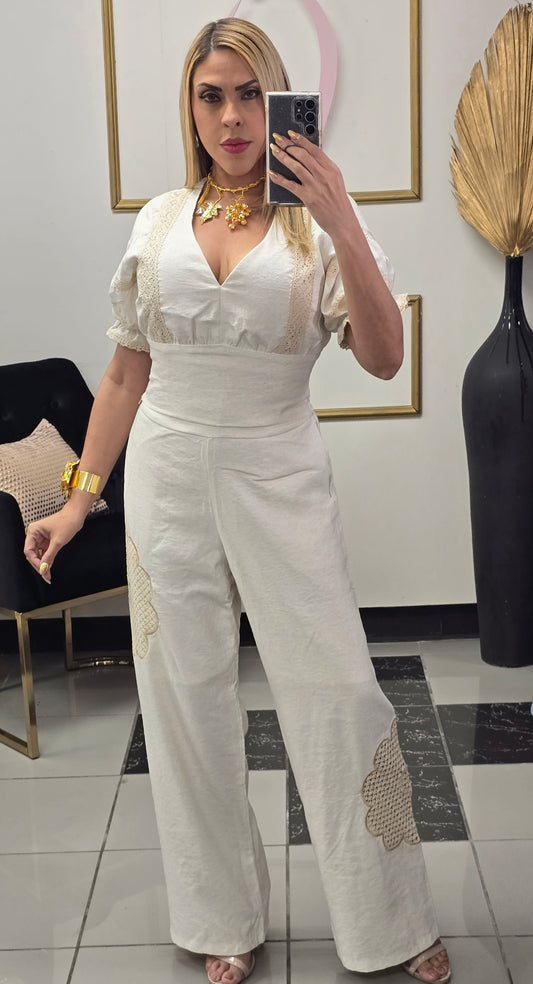 Beige Linen Set