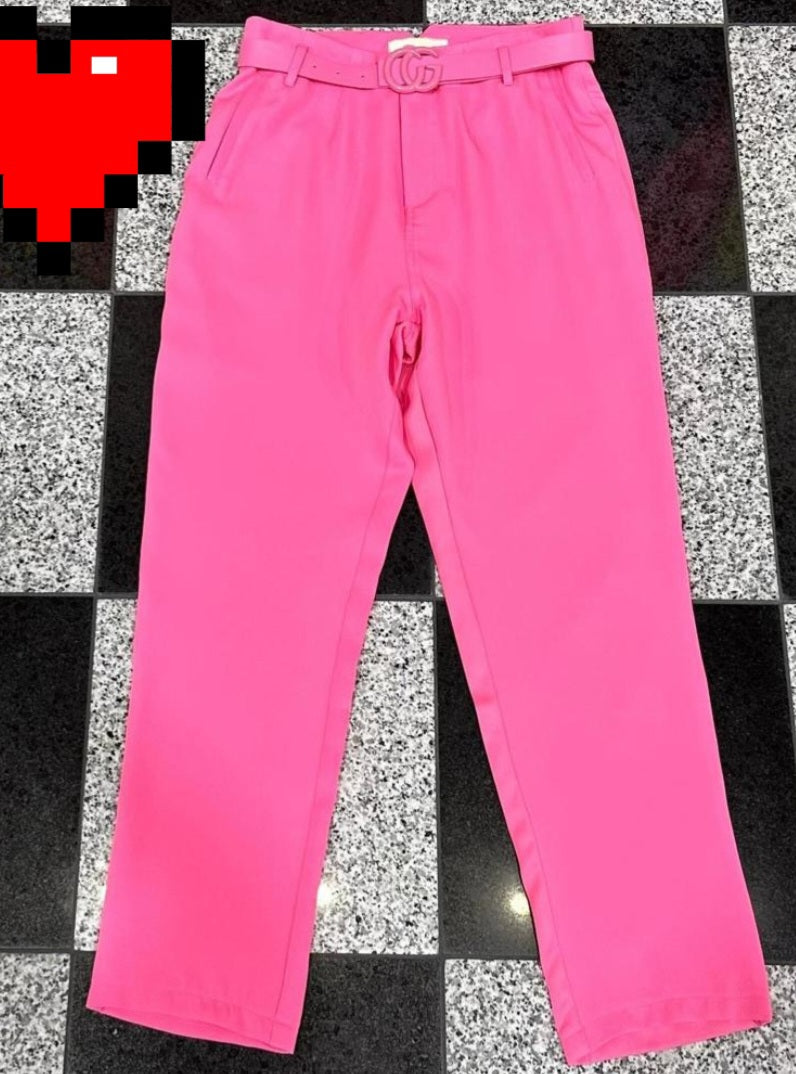 Pink Pants W/Belt