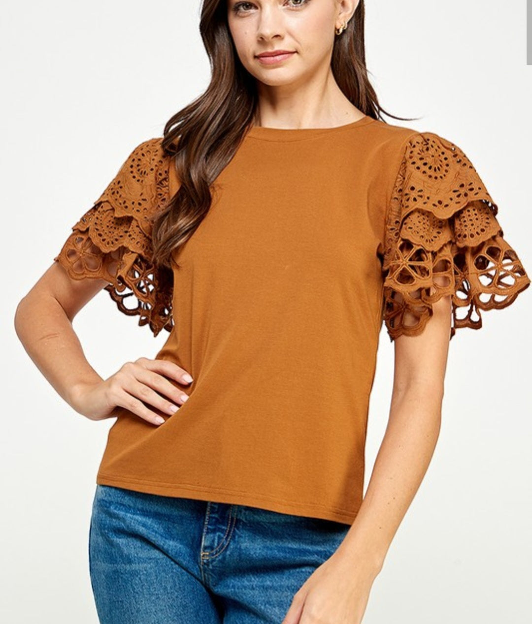 Lace Ruffle Top