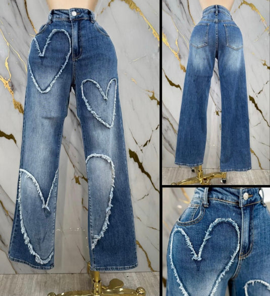 Multi Hearts Denim