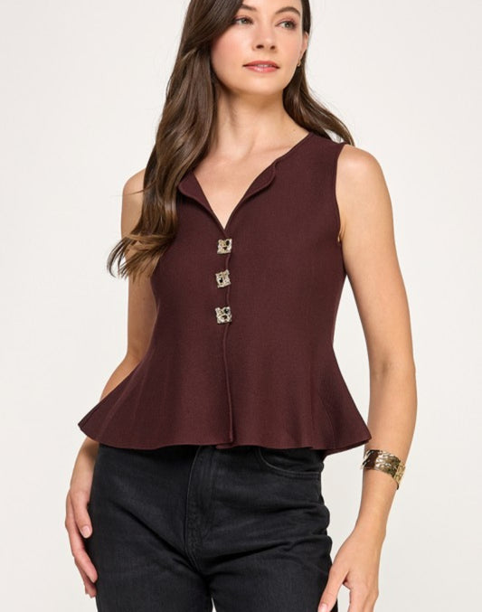 Brown Solid Top