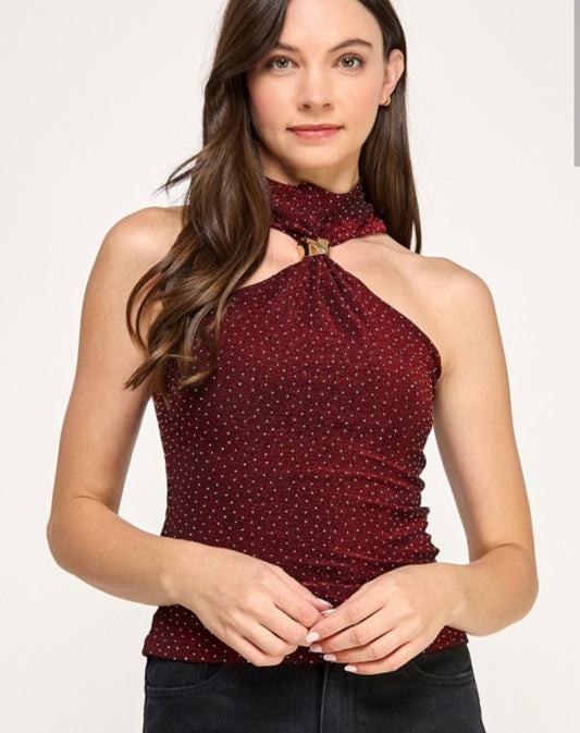 Burgundy Sparkle Top