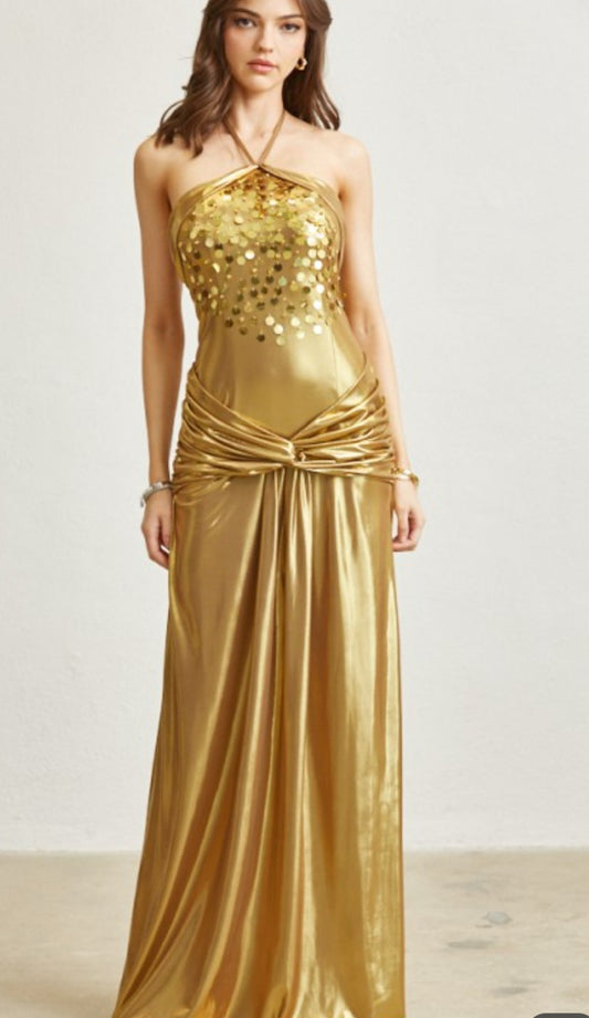 Gold Vogue Dress