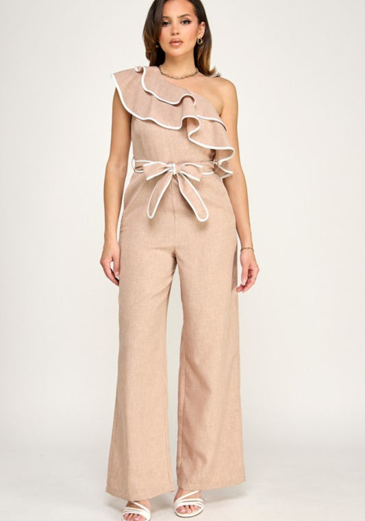 Elegance Beige Jumpsuit
