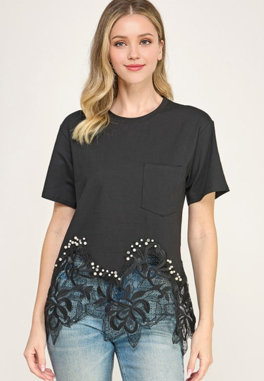 Black Lace Top