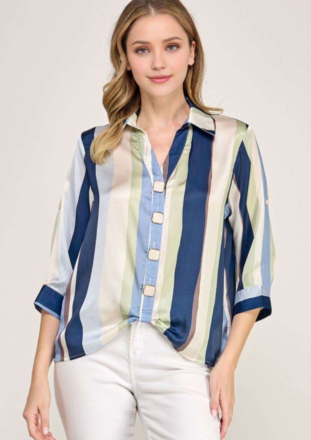Blue Stripes Top