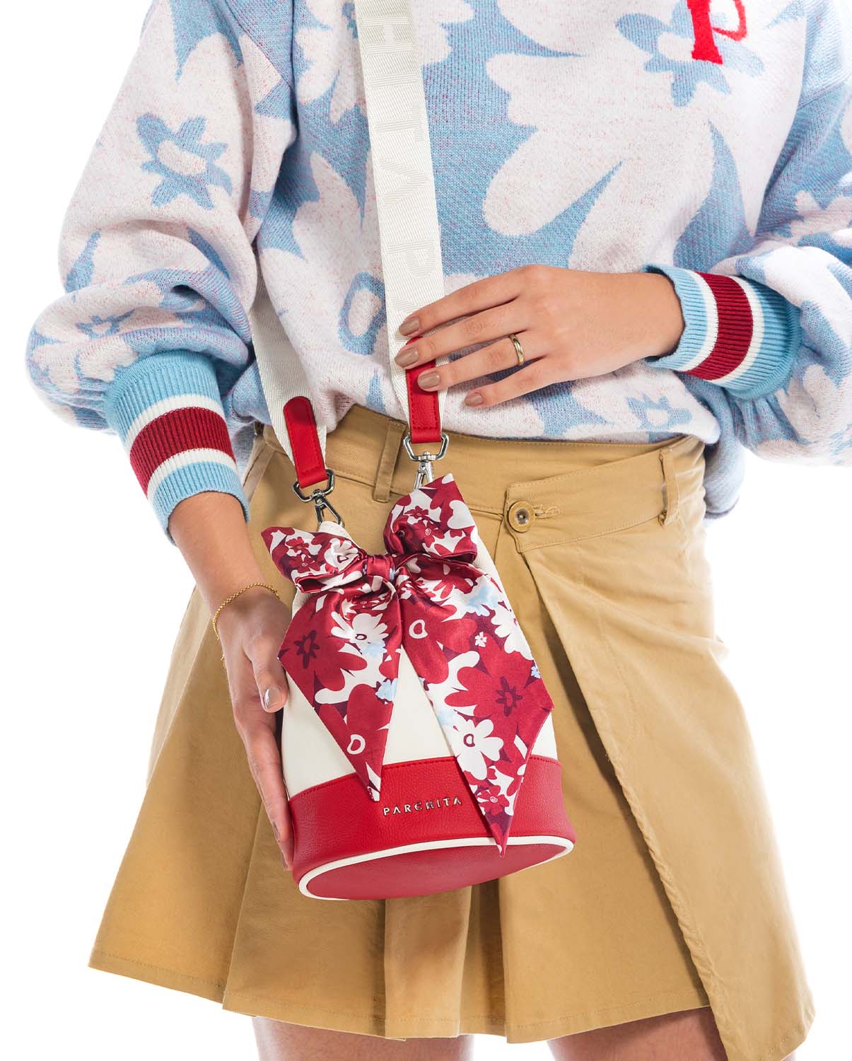 PARCHITA Cartera Vilma Ivory & Cherrie