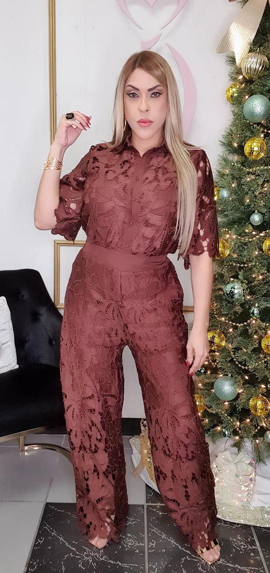 Chocolate Lace Set