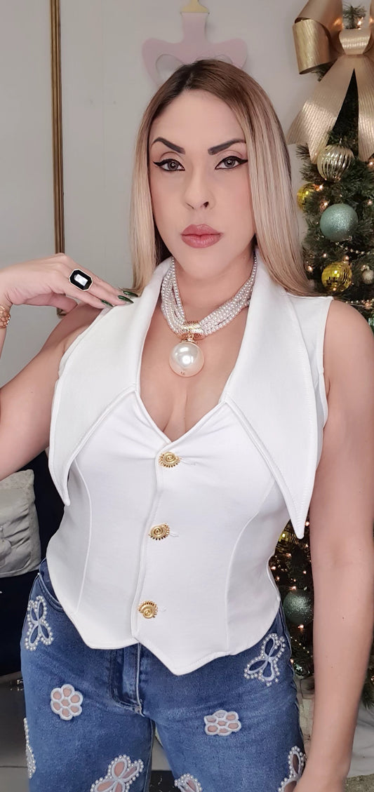 Vest White Top
