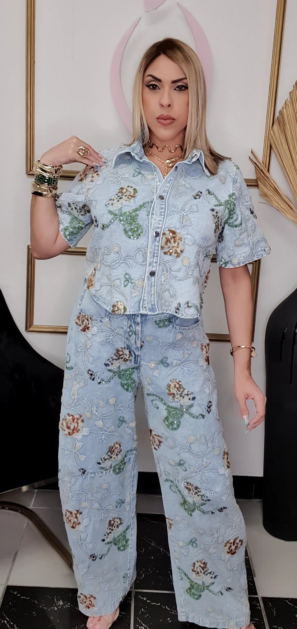 Denim Garden Set