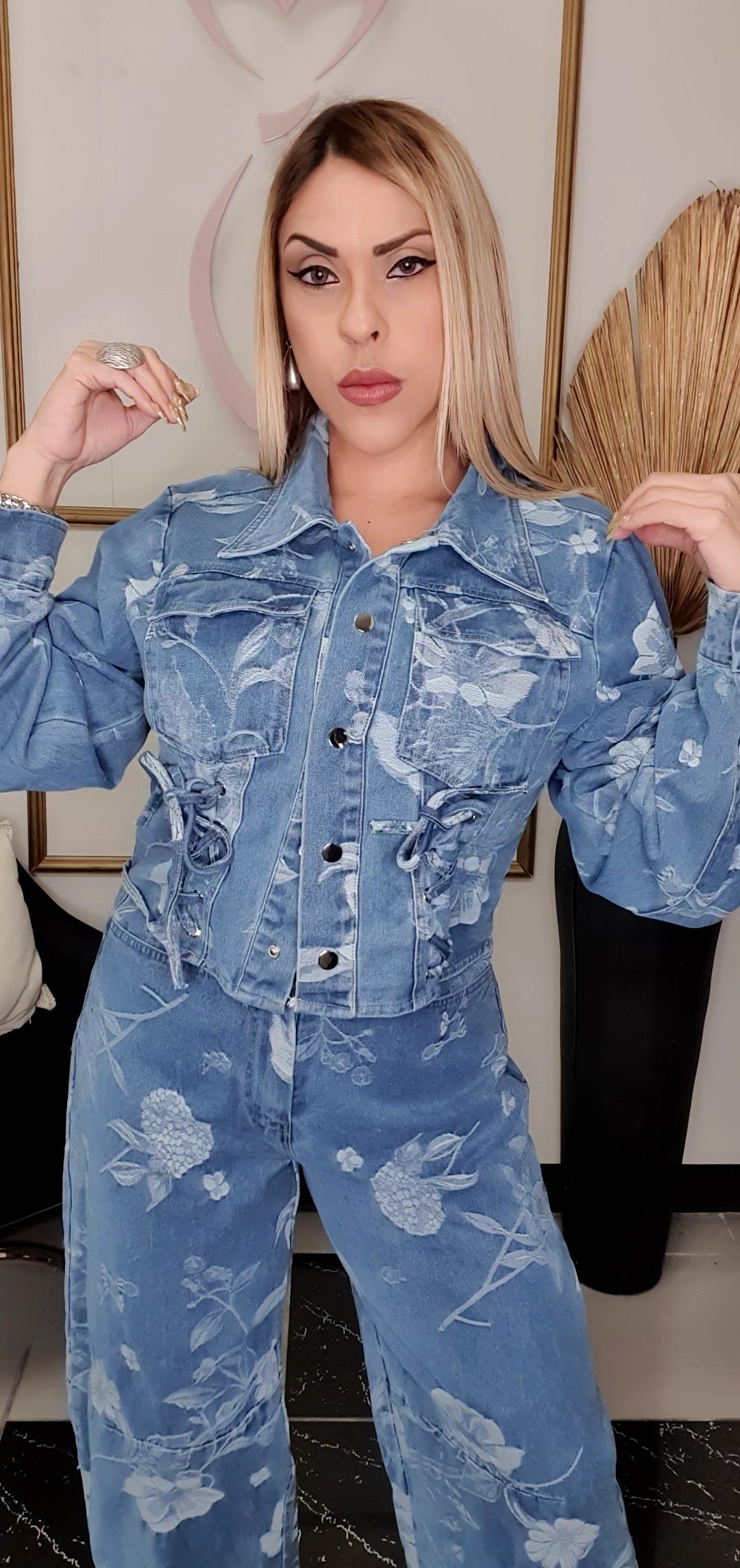 Denim Flowers Set