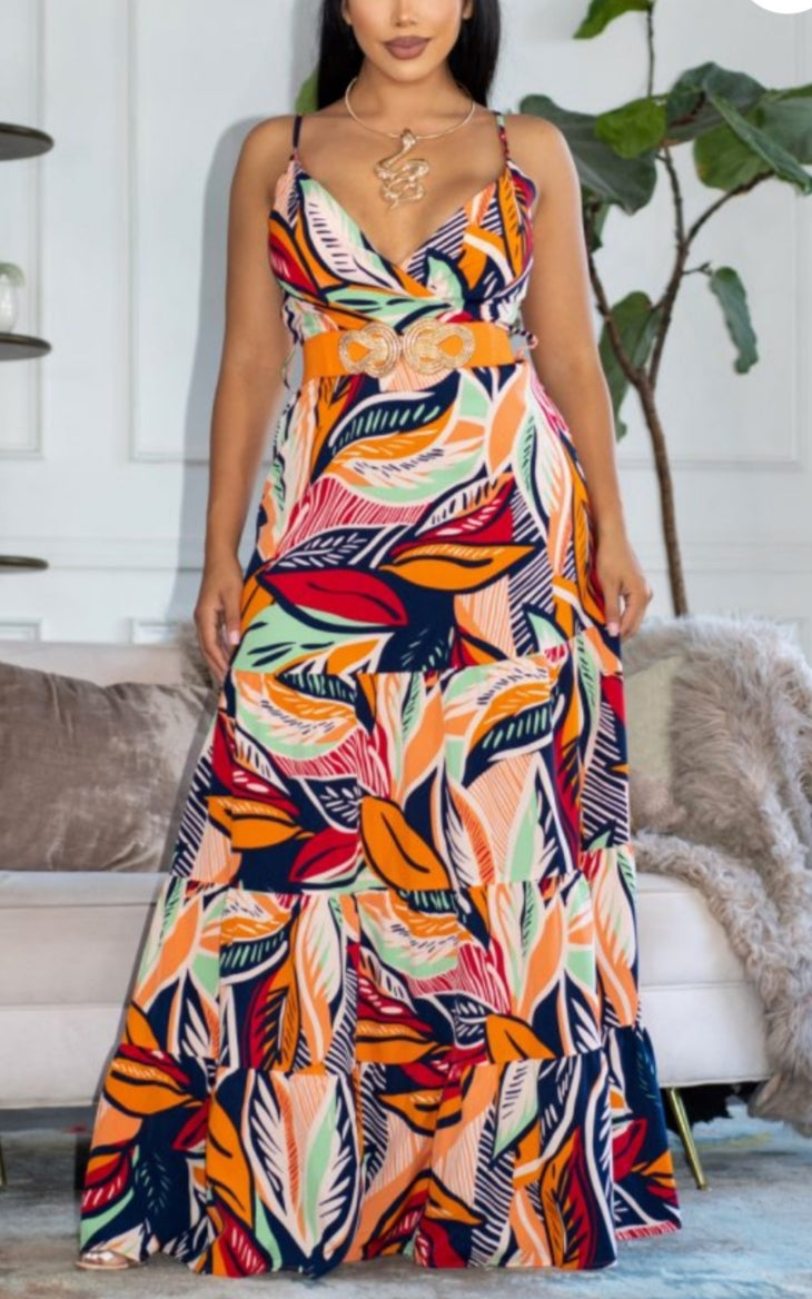 Leaf Maxi Dress