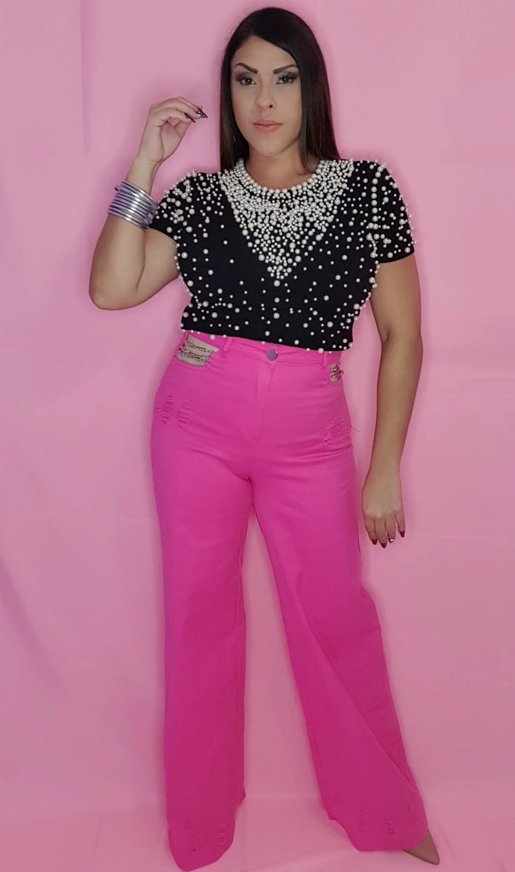 Pink Wide Pants