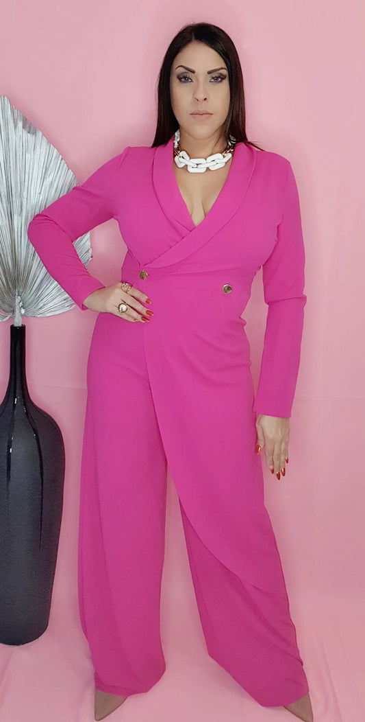 Blazer Fuscia Jumpsuit